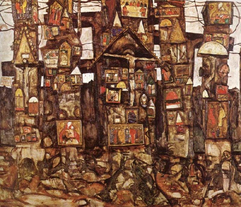 Egon Schiele Woodland Prayer